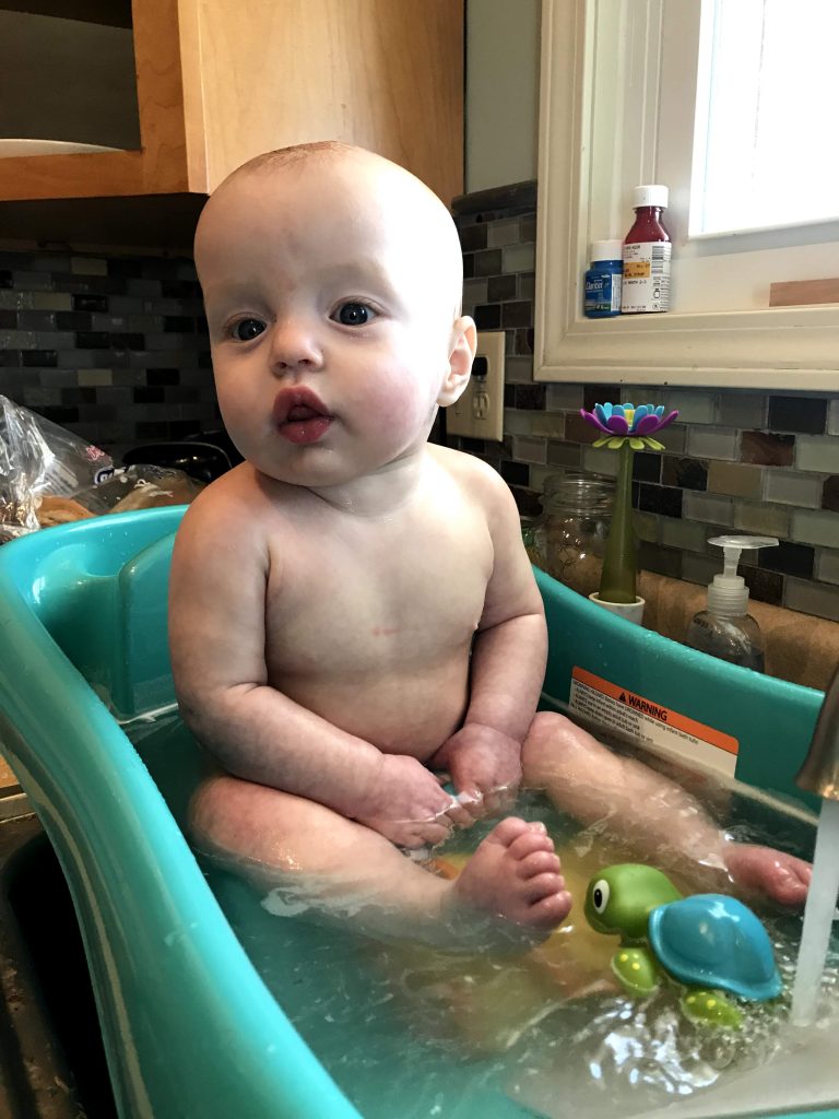 baby in bathtub
